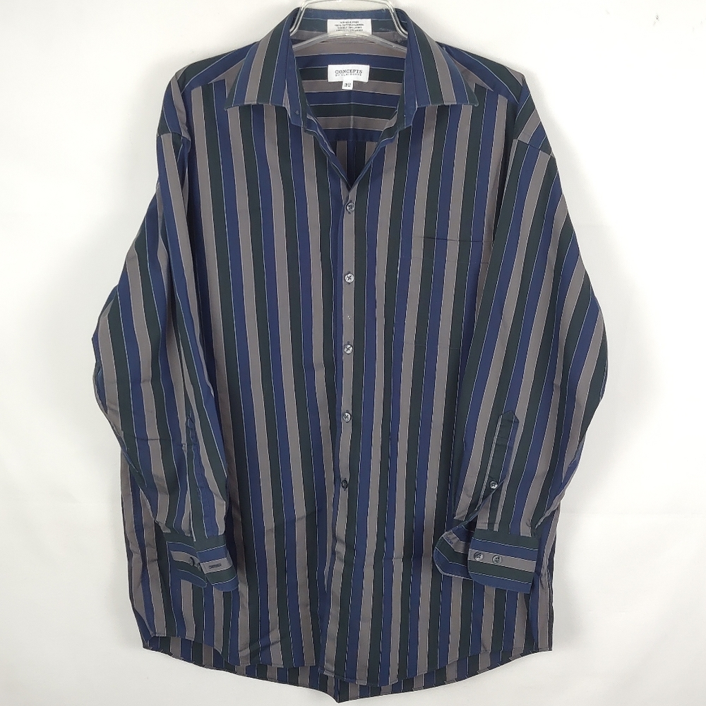 Concepts by Liz Claiborne Button-Down Shirt Mens 16.5 Western Office Work Cowboy
